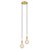 Luminária Pendente Duplo Ilha Cozinha Sala Quarto Dourado - 1