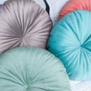 Ver imagem 6 de 2 Almofadas Redondas Rendy em Veludo Várias Cores Cor:verde Menta