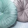 2 Almofadas Redondas Rendy em Veludo Várias Cores Cor:verde Menta - 5