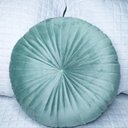 Ver imagem 4 de 2 Almofadas Redondas Rendy em Veludo Várias Cores Cor:verde Menta