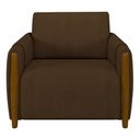 Ver imagem 3 de Poltrona Decorativa para Sala de Estar 98cm Amaranto M22 Veludo Marrom - Mpozenato