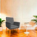 Ver imagem 2 de Poltrona Cadeira para Sala Confortável e Minimalista Nina Suede