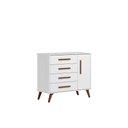 Ver imagem 5 de Cômoda Sapateira Infantil 1 Porta 4 Gavetas Branco Acetinado Q Encanto Retrô - Qmovi