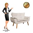 Ver imagem 5 de Kit 01 Namoradeira e 02 Poltronas Opala Suede Bege