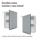 Ver imagem 4 de Armário Aéreo 50cm 1 Porta Branco/cinza Lux Madesa