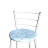 Banqueta Alta Branca para Cozinha com Assento Estampado:floral Gelo - 3