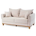 Ver imagem 2 de Sofá Living 2 Lugares 180cm Linho Ananda CabeCasa MadeiraOriginals Bege/Creme