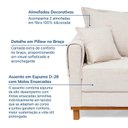 Ver imagem 6 de Sofá Living 2 Lugares 180cm Linho Ananda CabeCasa MadeiraOriginals Bege/Creme