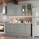 Ver imagem 4 de Cozinha Modulada 200 Cm Ce854 Americana Cinza Calcare Henn