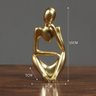 Kit Estátua Decorativa Figura Abstrata Homem Pensador + Leão Enfeite Escultura Mesa Sala Decoração e - 13
