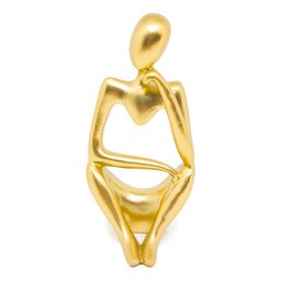 Kit Estátua Decorativa Figura Abstrata Homem Pensador + Leão Enfeite Escultura Mesa Sala Decoração e - 11