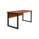 Ver imagem 5 de Mesa Escritório Pé Quadro 1,70x0,70m s/ Gavetas Nogal Sevilha/Preto 24474