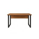 Ver imagem 3 de Mesa Escritório Pé Quadro 1,70x0,70m s/ Gavetas Nogal Sevilha/Preto 24474