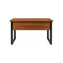 Ver imagem 7 de Mesa Escritório Pé Quadro 1,70x0,70m s/ Gavetas Nogal Sevilha/Preto 24474
