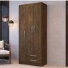 Conjunto para Quarto Solteiro Guarda-Roupa 3 Portas 2 Gavetas com Cômoda Espresso Móveis - 2