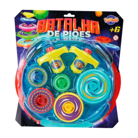 Lançador de Piões - 2 Modos - Batalha e Pirâmide - Arena - Toyng