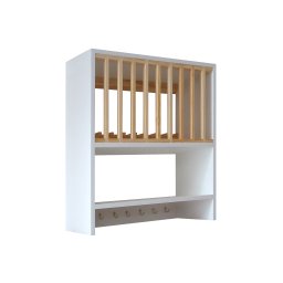 Armário Cozinha Suspenso Porta Pratos Louças e Canecas Branco - 5