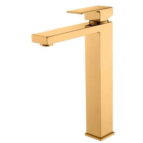 Torneira Monocomando In30 Quadrada Banheiro/lavabo Bica Alta Luxo Dourada Inovartte