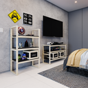 Ver imagem 2 de Estante para Livros Multiuso 3 Prateleiras Média Madeira Maciça Guará Yescasa