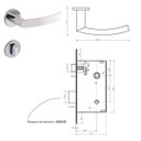 Ver imagem 2 de Fechadura Banheiro Brava 5086593/55 - Inox Polido Arouca