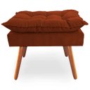 Ver imagem 2 de Puff Opala Pés Palito Sued Terracota - Kimi Design