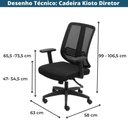 Ver imagem 4 de Cadeira Escritório Giratória Kioto Diretor Or Design