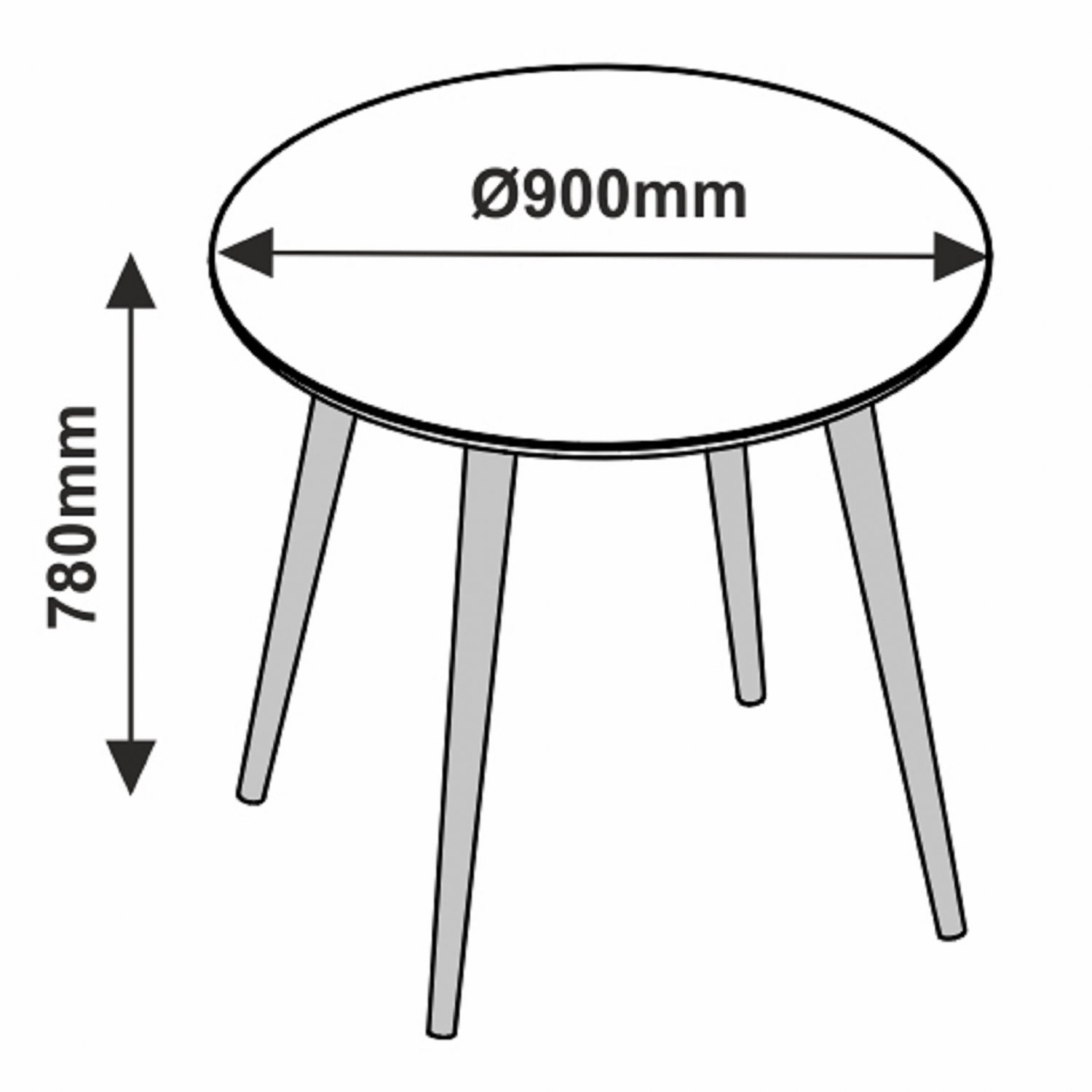 Mesa para Sala de Jantar Redonda 90cm Tampo em Vidro Veneza  - 3