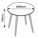 Ver imagem 3 de Mesa para Sala de Jantar Redonda 90cm Tampo em Vidro Veneza 