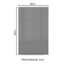 Ver imagem 2 de Armário Aéreo 40cm com 1 Porta Cinza Lux Madesa