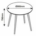 Ver imagem 3 de Mesa Sala de Jantar Redonda 90cm Veneza 
