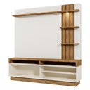 Ver imagem 4 de Estante Home Mariana 180cm Off White/amêndoa para Tv até 55” - Mobler