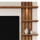 Ver imagem 3 de Estante Home Mariana 180cm Off White/amêndoa para Tv até 55” - Mobler
