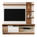 Ver imagem 1 de Estante Home Mariana 180cm Off White/amêndoa para Tv até 55” - Mobler