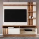 Ver imagem 2 de Estante Home Mariana 180cm Off White/amêndoa para Tv até 55” - Mobler