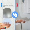 Ver imagem 5 de 2 Secadores de Mãos Automático 12 M/s Elétrico 1500w Sensor para Banheiro Cinza Importway Iwsma-12cz
