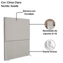 Ver imagem 4 de Cabeceira Solteiro 100 Cm com Frame Luna Suede Cinza Claro Artte