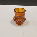 Ver imagem 6 de Castiçal Decorativo de Vidro Marrom 7x6x6cm Porta Vela Mesa Jantar Decoração