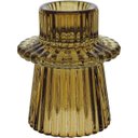 Ver imagem 4 de Castiçal Decorativo de Vidro Marrom 7x6x6cm Porta Vela Mesa Jantar Decoração