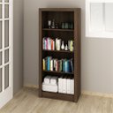Ver imagem 1 de Estante de Livros 60CMX138CM 3 Prateleiras Marrom/Rustico