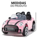 Ver imagem 4 de Carro Eletrico Esportivo com Controle 12v Rosa - Shiny Toys