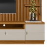 Rack para Sala com Painel Ripado para Tv 75 Pol 268cm Orizon L05 Nature Off White - Lyam Decor - 7