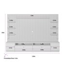 Ver imagem 5 de Rack para Sala com Painel Ripado para Tv 75 Pol 268cm Orizon L05 Nature Off White - Lyam Decor