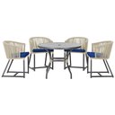 Ver imagem 1 de Mesa com 4 Cadeiras e Noronha Estofado 10 Trama Original Rami