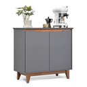 Ver imagem 3 de Aparador Bancada Sala Buffet Balcão Armário Cozinha Cantinho do Café 2 Portas Flow