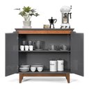 Ver imagem 4 de Aparador Bancada Sala Buffet Balcão Armário Cozinha Cantinho do Café 2 Portas Flow