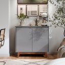 Ver mais imagens de Aparador Bancada Sala Buffet Balcão Armário Cozinha Cantinho do Café 2 Portas Flow