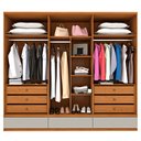 Ver imagem 3 de Guarda Roupa Casal 6 Portas 9 Gavetas Esparta Tcil Móveis