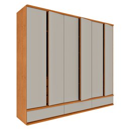 Guarda Roupa Casal 6 Portas 9 Gavetas Esparta Tcil Móveis - 5