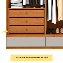 Guarda Roupa Casal 6 Portas 9 Gavetas Esparta Tcil Móveis - 11
