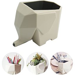 Escorredor Talheres Decorativo Cozinha Louça Elefante Cinza - 4